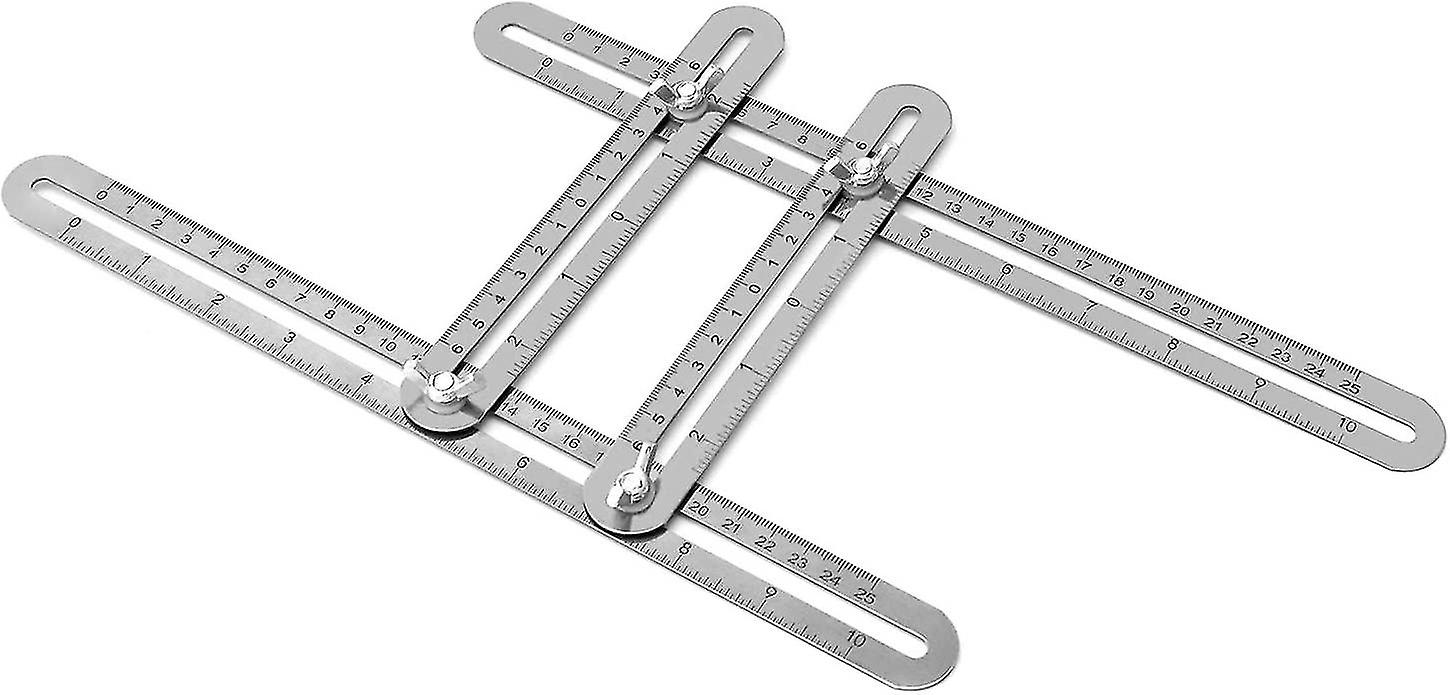 Angle Measuring Ruler,four Folding Aluminum Alloy Double Scale Folding ...