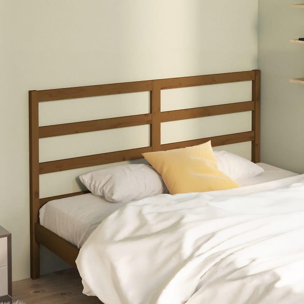 Headboard Honey Brown 166x4x100 cm Solid Pine Wood
