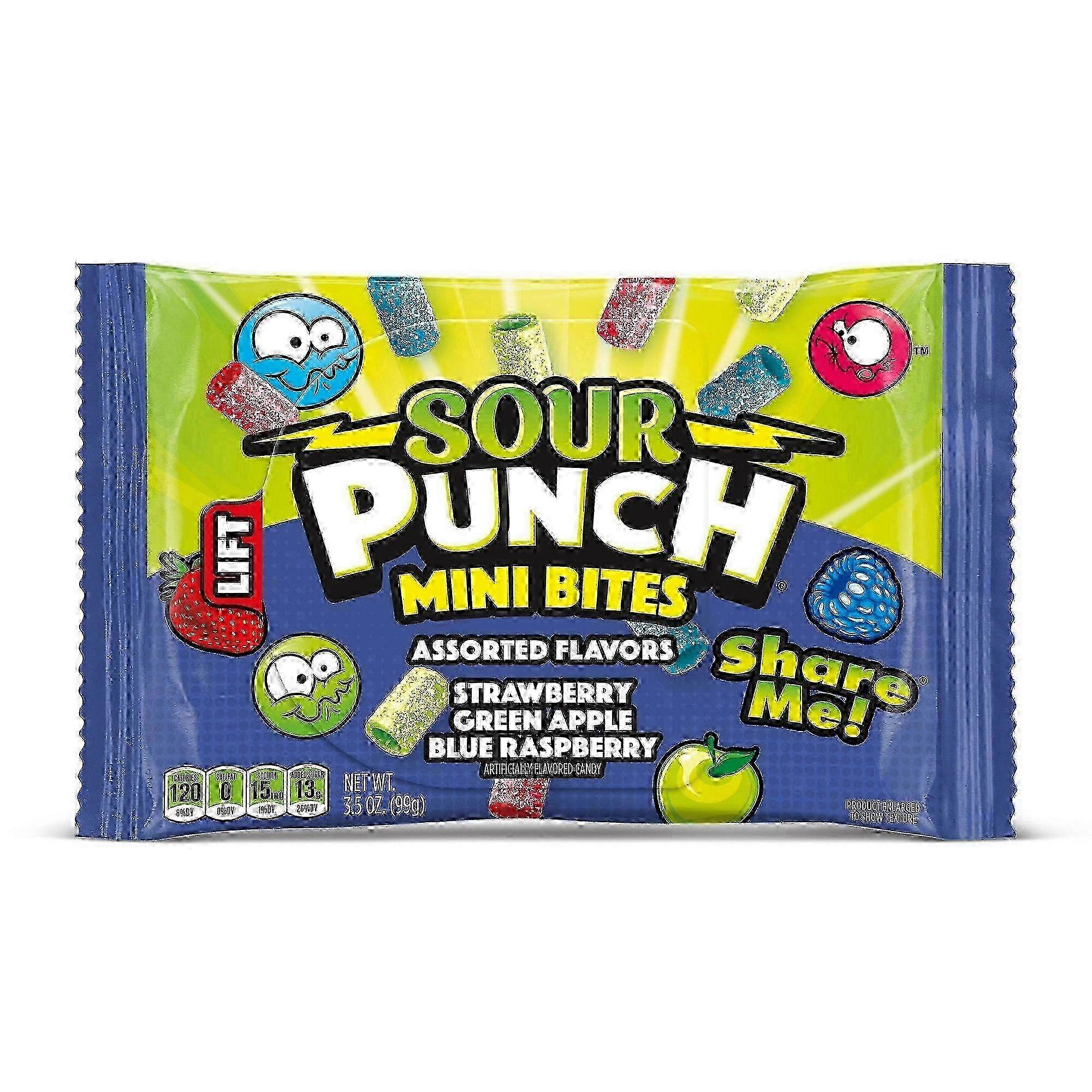Sour Punch Mini Bites Assorted Flavors, 3.5 Oz