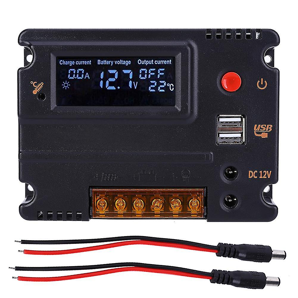 Solar Charger 12v 20a Lcd Backlight Display For 4 Series Lithium Iron Phosphate Battery