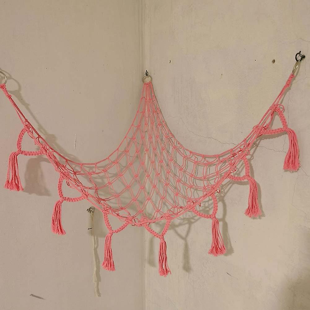 Woven Cotton Rope Toy Net Bag Hanging Children Plush Toy Hammock for Home