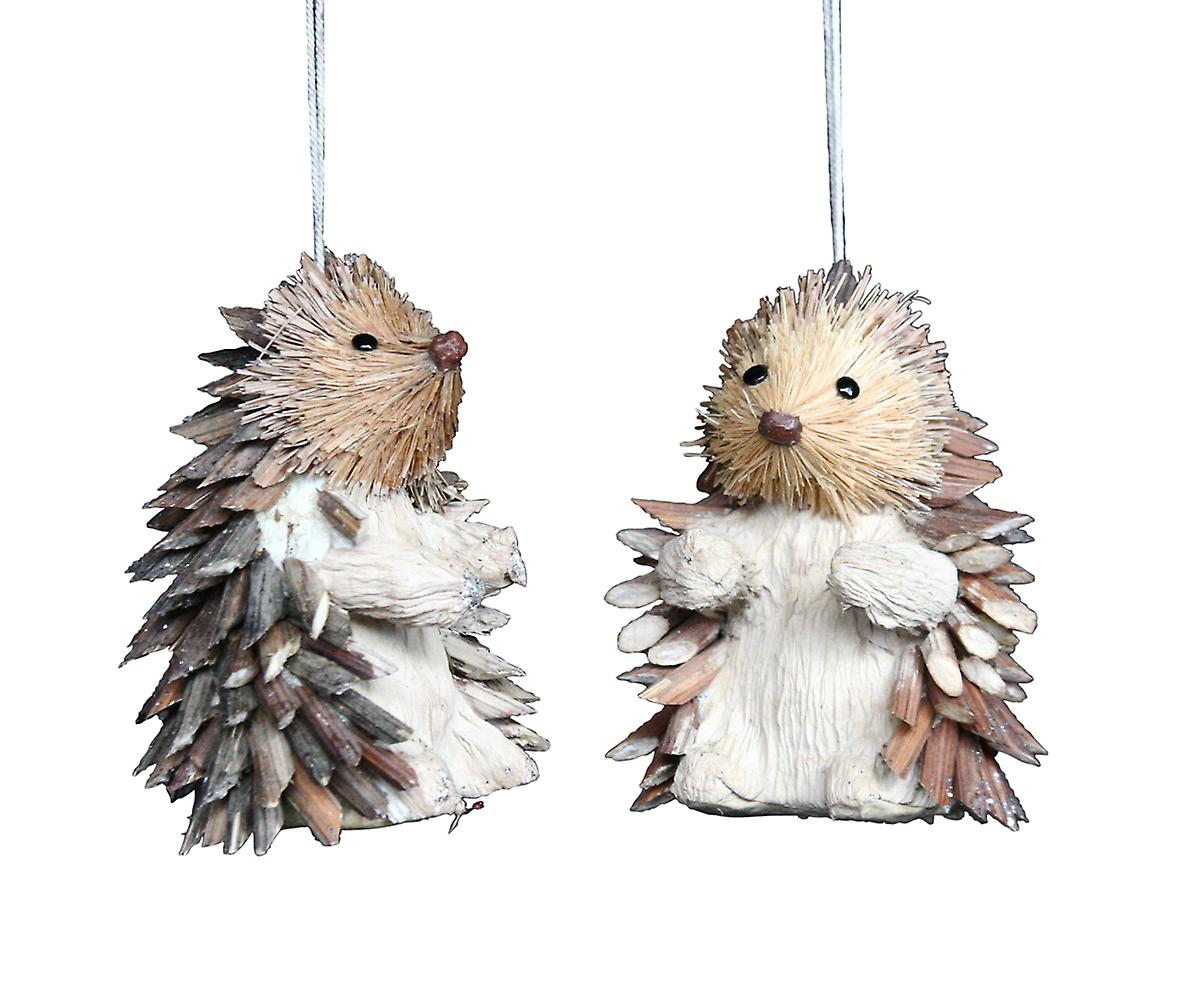 Gisela Graham Set of 2 Bristle Hedgehogs
