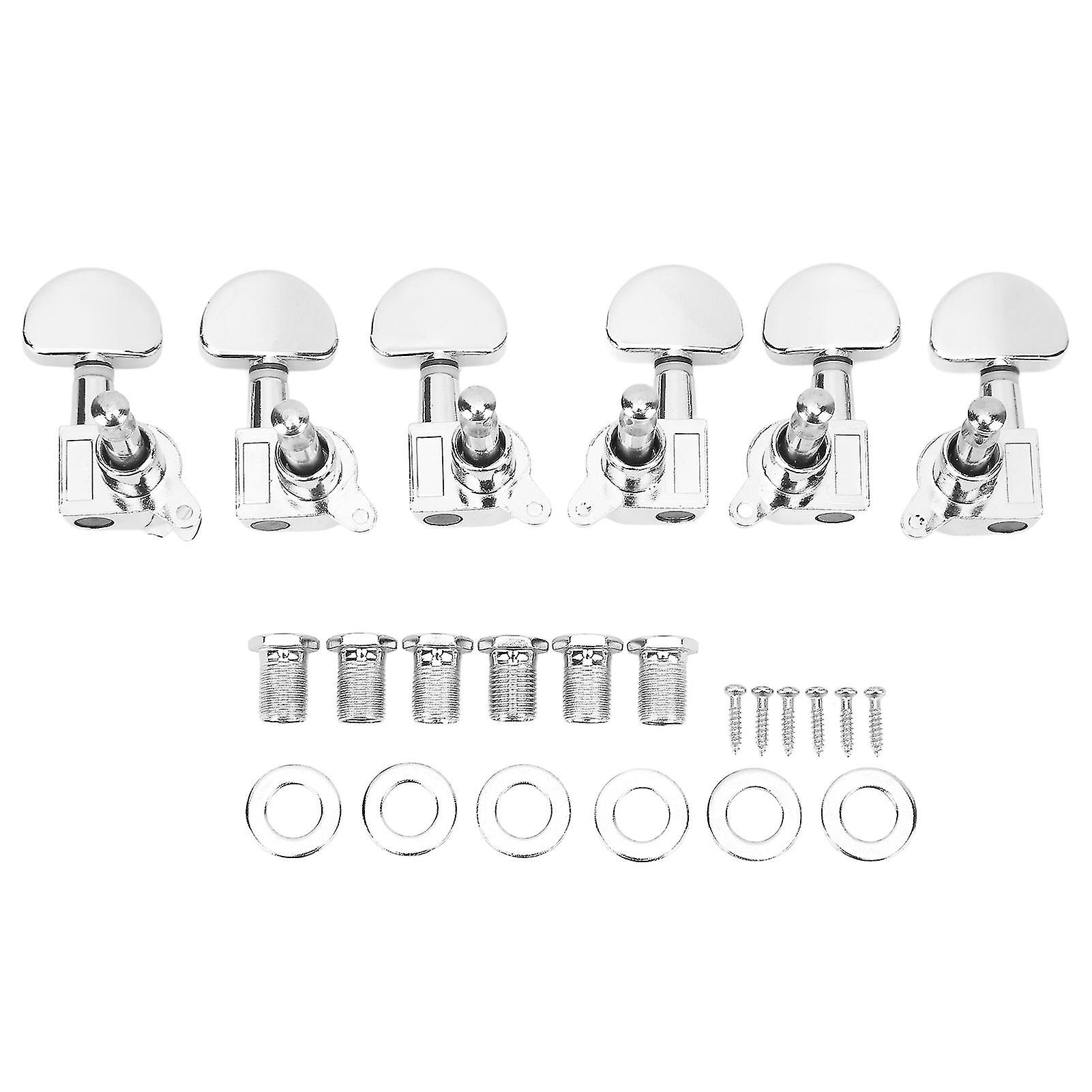 3R3L Guitar Locking Tuners Semicircle Head Heavy Duty Internal Gear Bevel Angle String Tuning Pegs