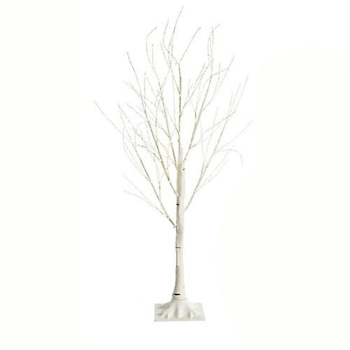 Artificial tree - birch - 150 cm - with lighting - 120 LEDs - white