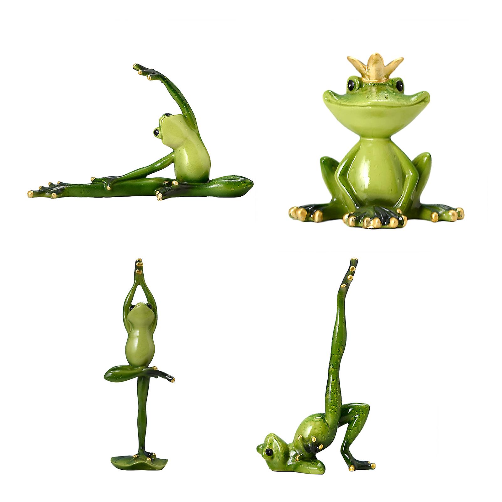 Pastoral Resin Frogs Crafts Figures Fashionable Decorative Model for Home Study Office