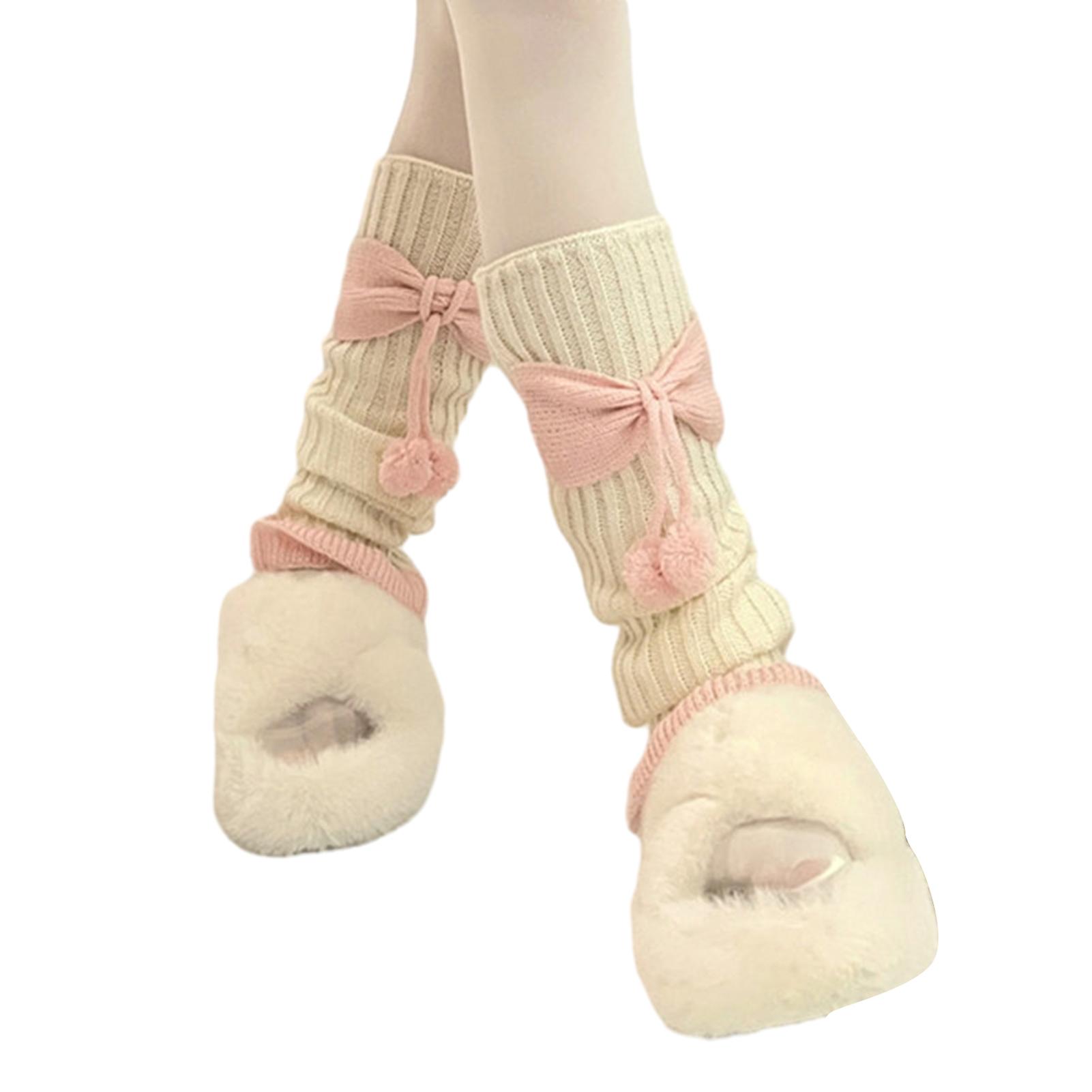 Acrylic Bowknot Long Stockings Jacquards Personalized Women Socks for Party