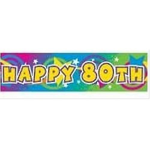 80e anniversaire feuille étoiles bannière