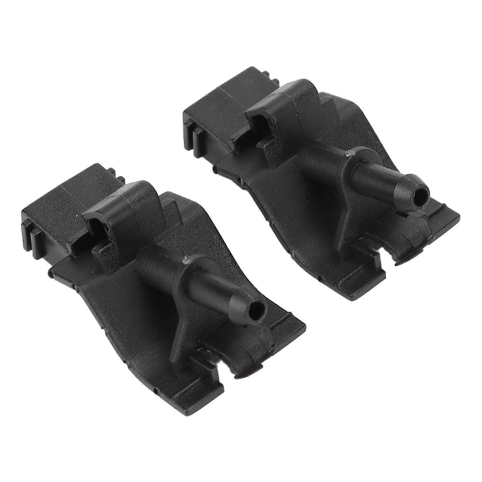 2Pcs 85381-30110 Front Windshield Washer Nozzles Black ABS Heavy Duty Auto Repair