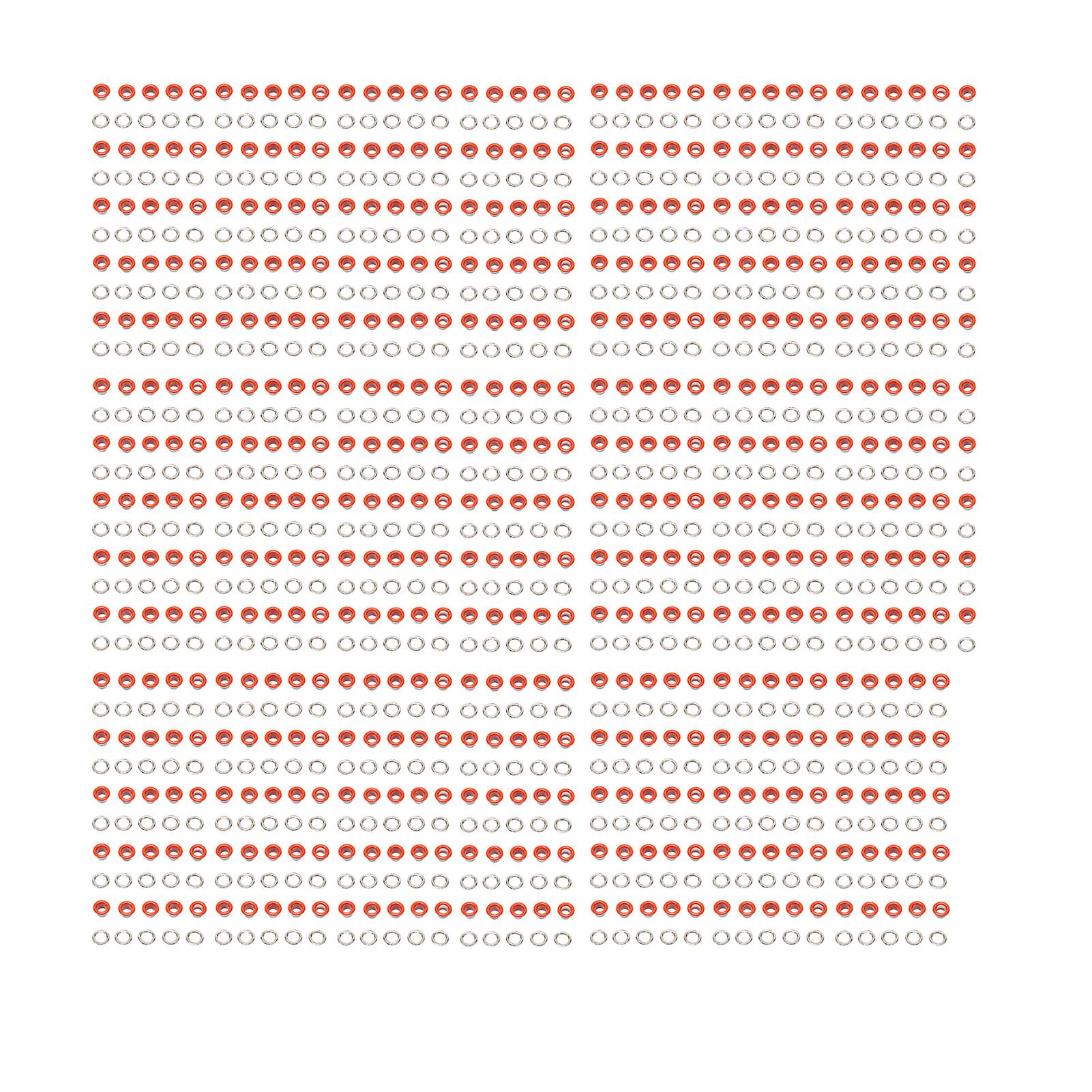 500 Sets 6mm Copper Grommet Kit Bright Orange Multi-Purpose Eyelets