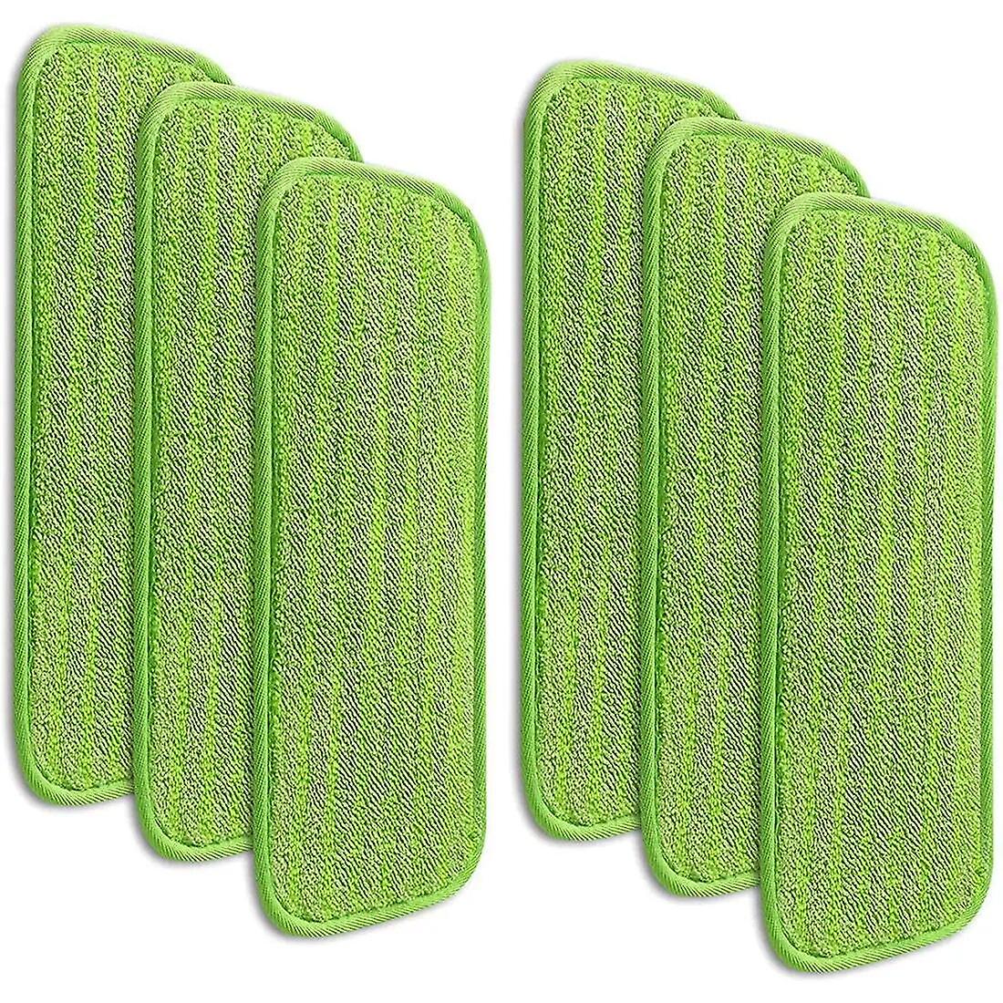 6 washable/reusable microfiber mop pads compatible with Swiffer Wet Jet~27896