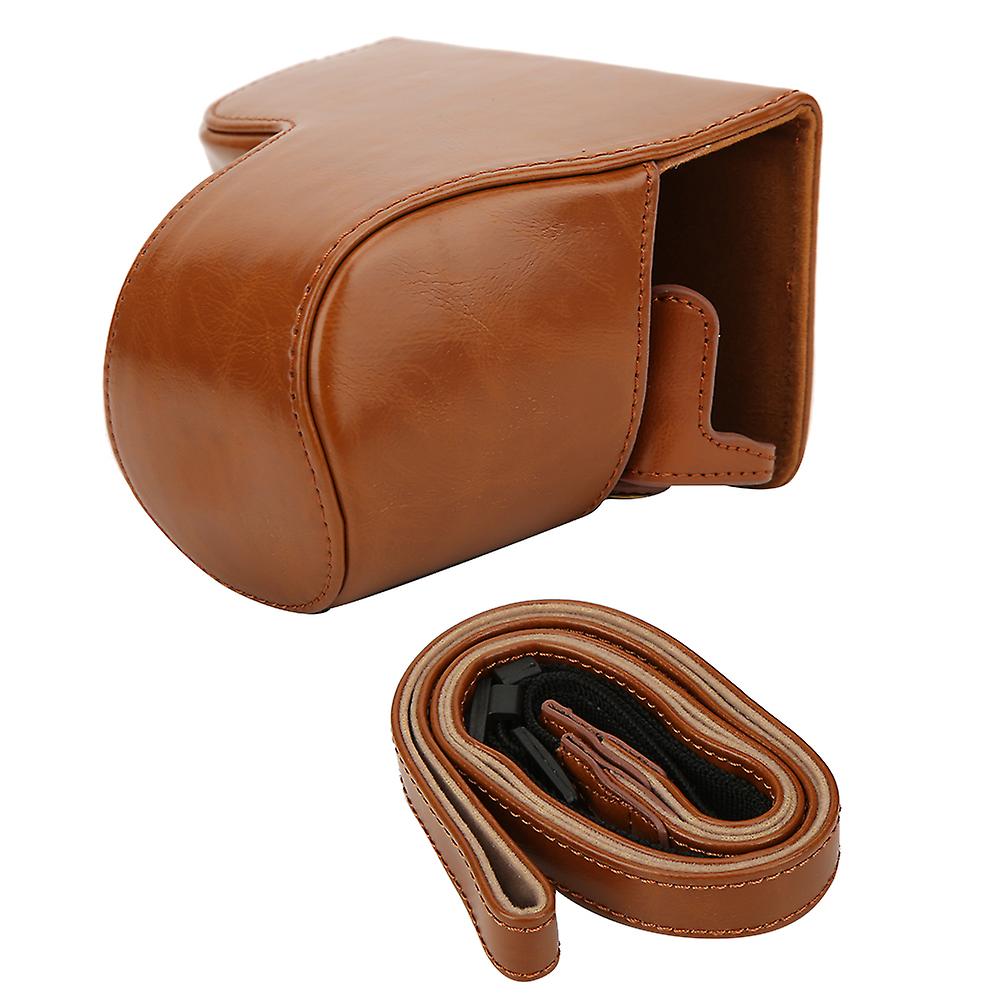 PU Leather Camera Bag with Strap and Base - Scratch-Resistant, Lightweight, Durable