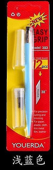 Light blue Metal Carving Utility Knife Student Non slip Craft Paper Cutter Pen