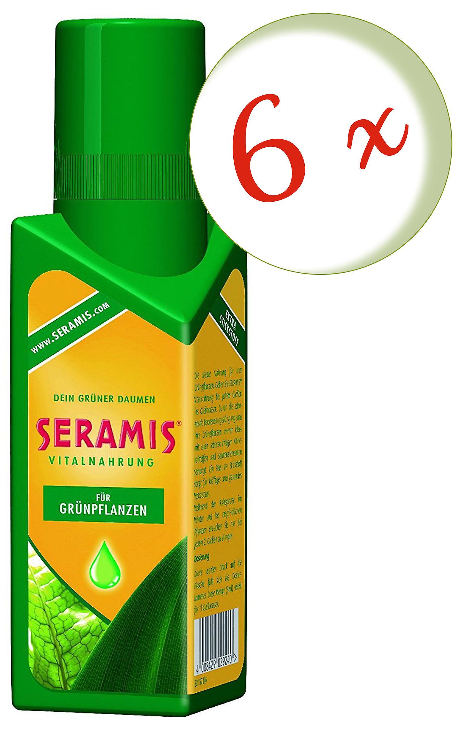 6 x SERAMIS® vital food for green plants and palm trees, 200 ml