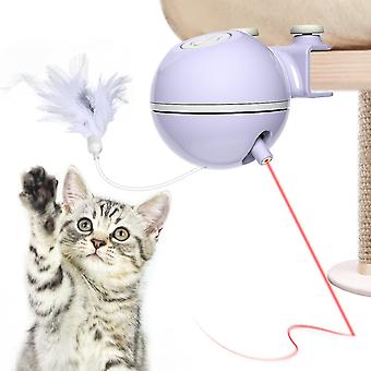 Dadypet Electric Automatic Cat Toy Interactive Cat Toy 360° Rotate Usb Rechargeable With Led Light For Cat Tree Laser Funny Toy