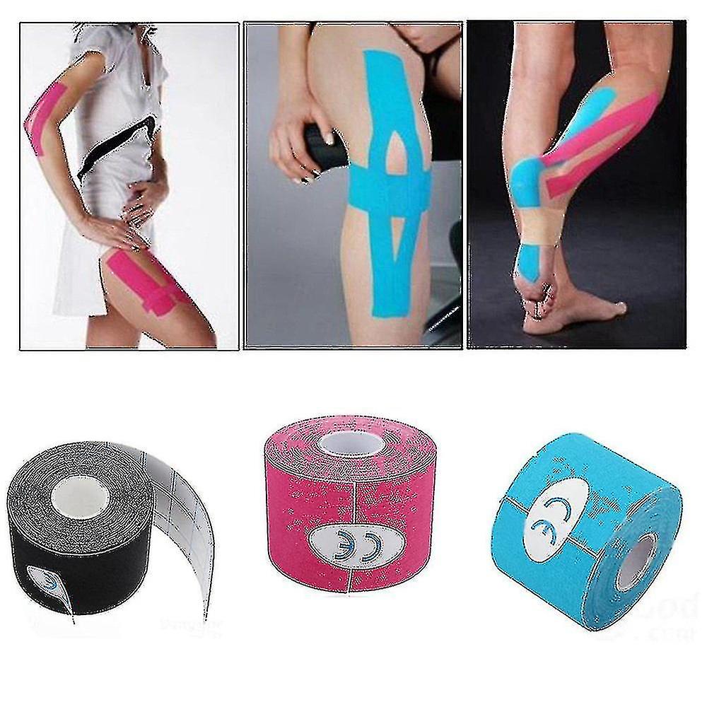2pcs Kinesiology Tape Kinesio Tape Grip Tapes Athletic Recovery Elastic Kneepad Muscle Pain Relief Knee Pads Support Bandage Fitness