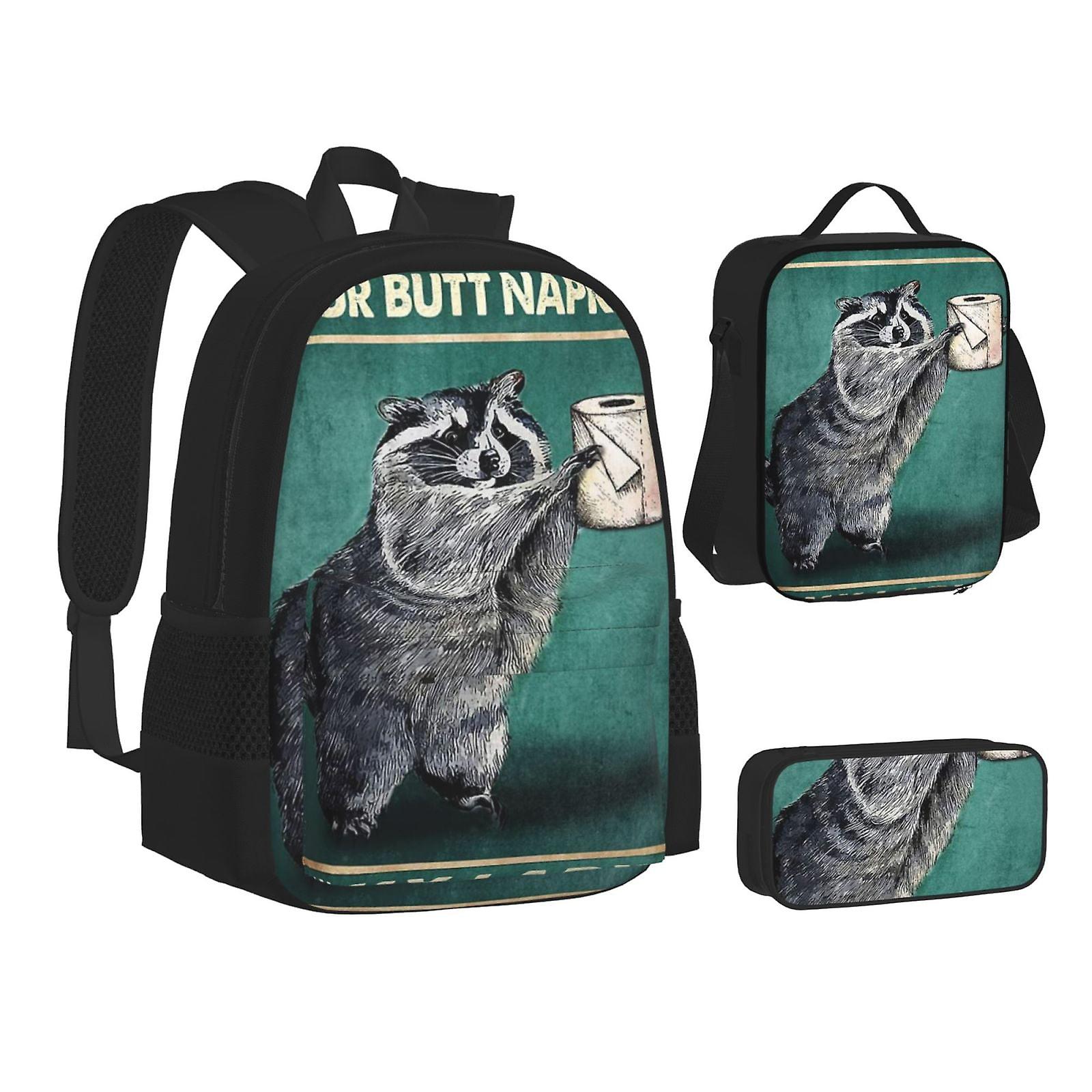 كيتي بسكويت تحتاجه نحن نعجن إم الكرتون 3 قطع حقيبة ظهر مدرسية خفيفة الوزن حقيبة كتب مدرسية صندوق غداء حقيبة قلم رصاص حقيبة نهارية كبيرة