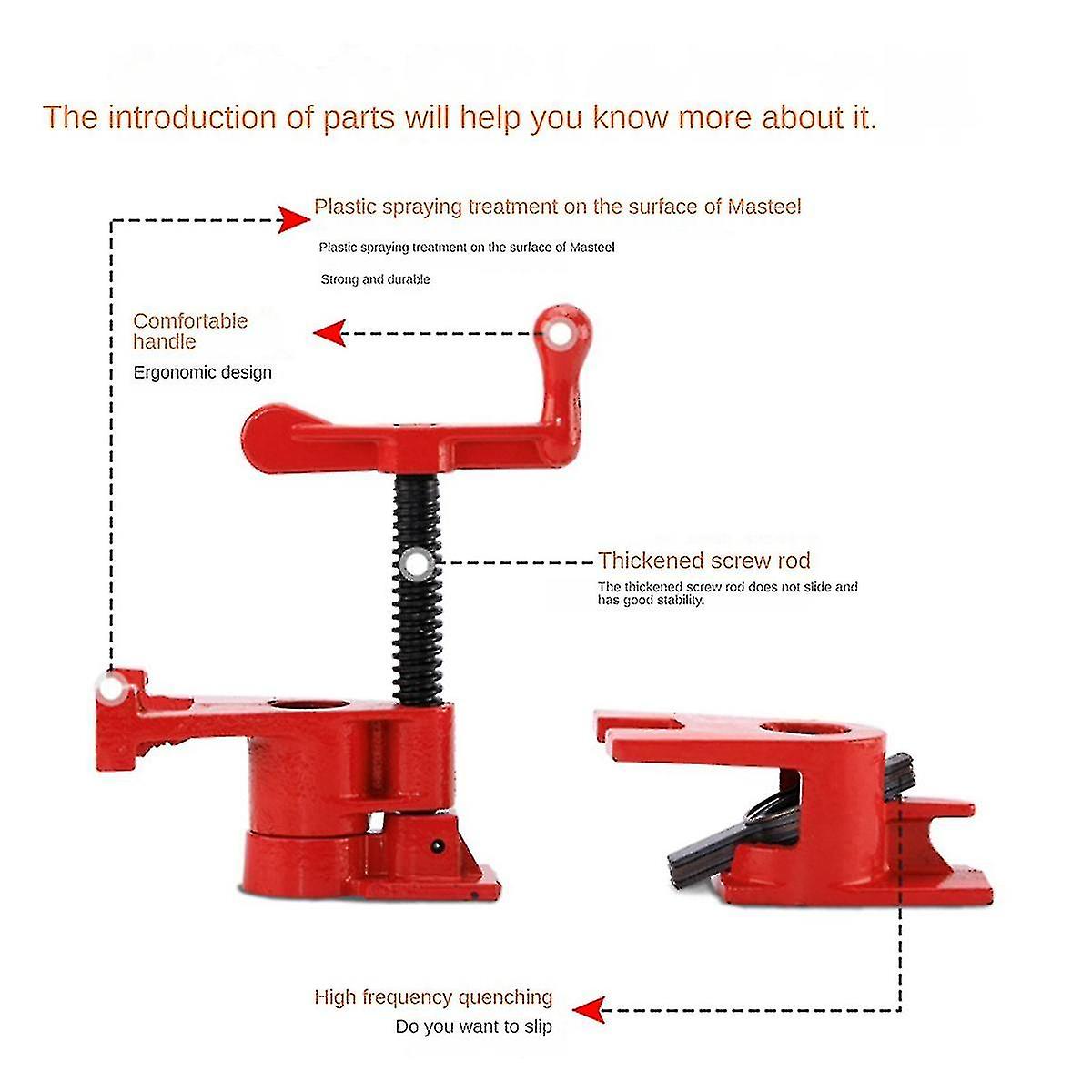 Woodworking Pipe Clamp Heavy-duty Quick-release Pipe Clamp Manual Pipe Clamp Hardware Tools