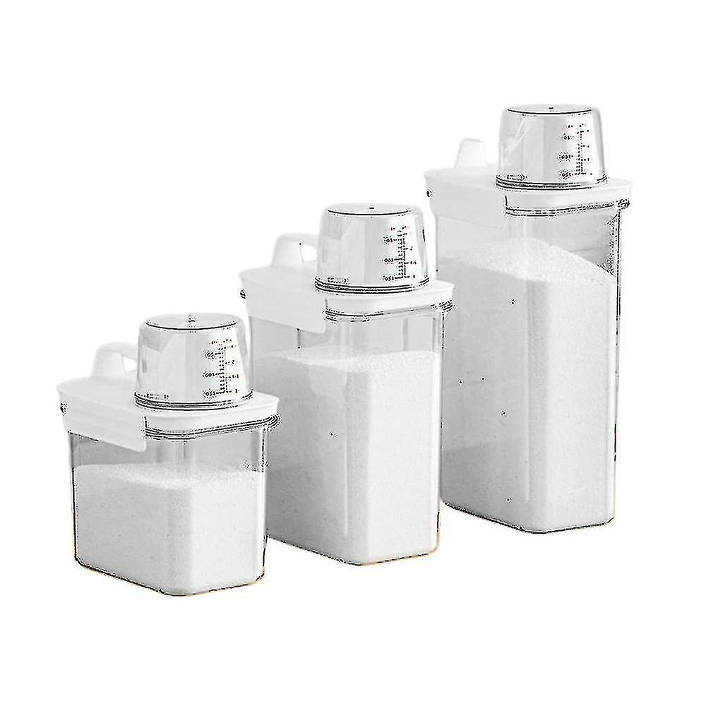 Airtight Laundry Detergent Powder Container Powder Storage Box Clear