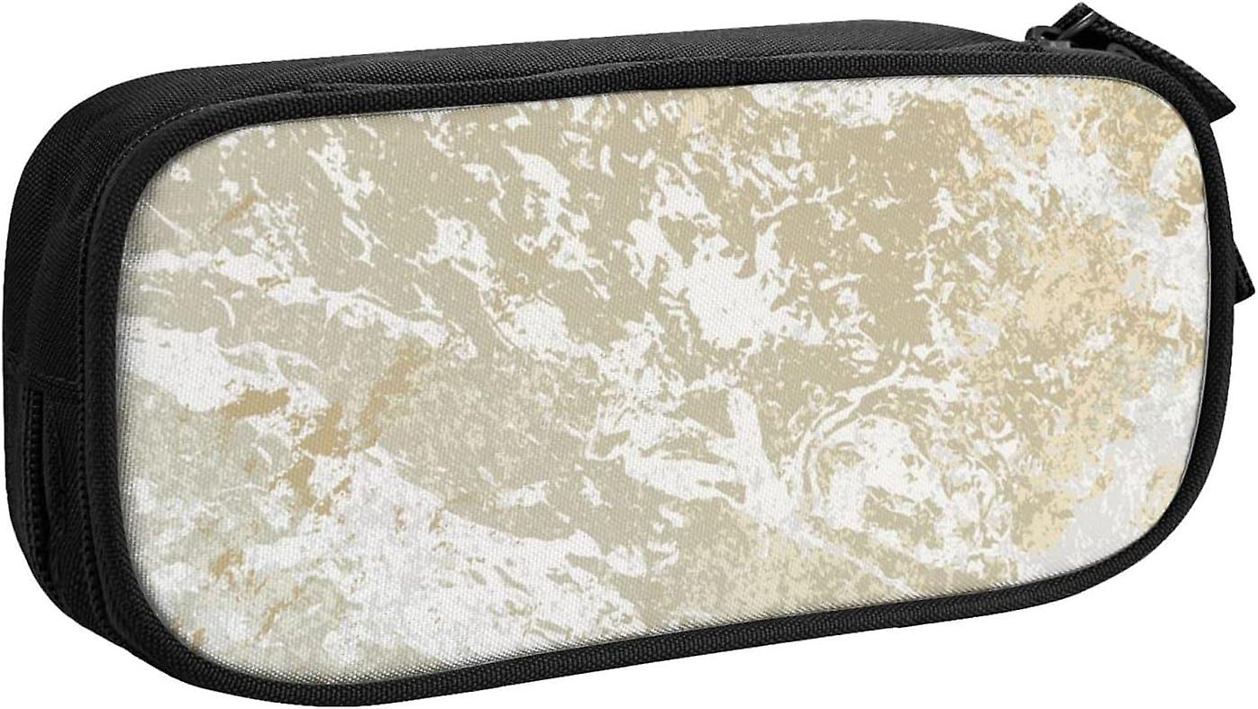 Pencil Case Gold Marble Texture Print Stationery Storage Bag Large Capacity Double Layer Pencil Case for School Girl and Boy7929