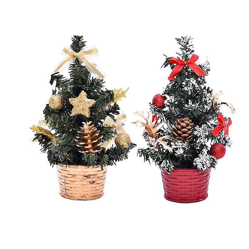2pcs Christmas Tree Model For Office