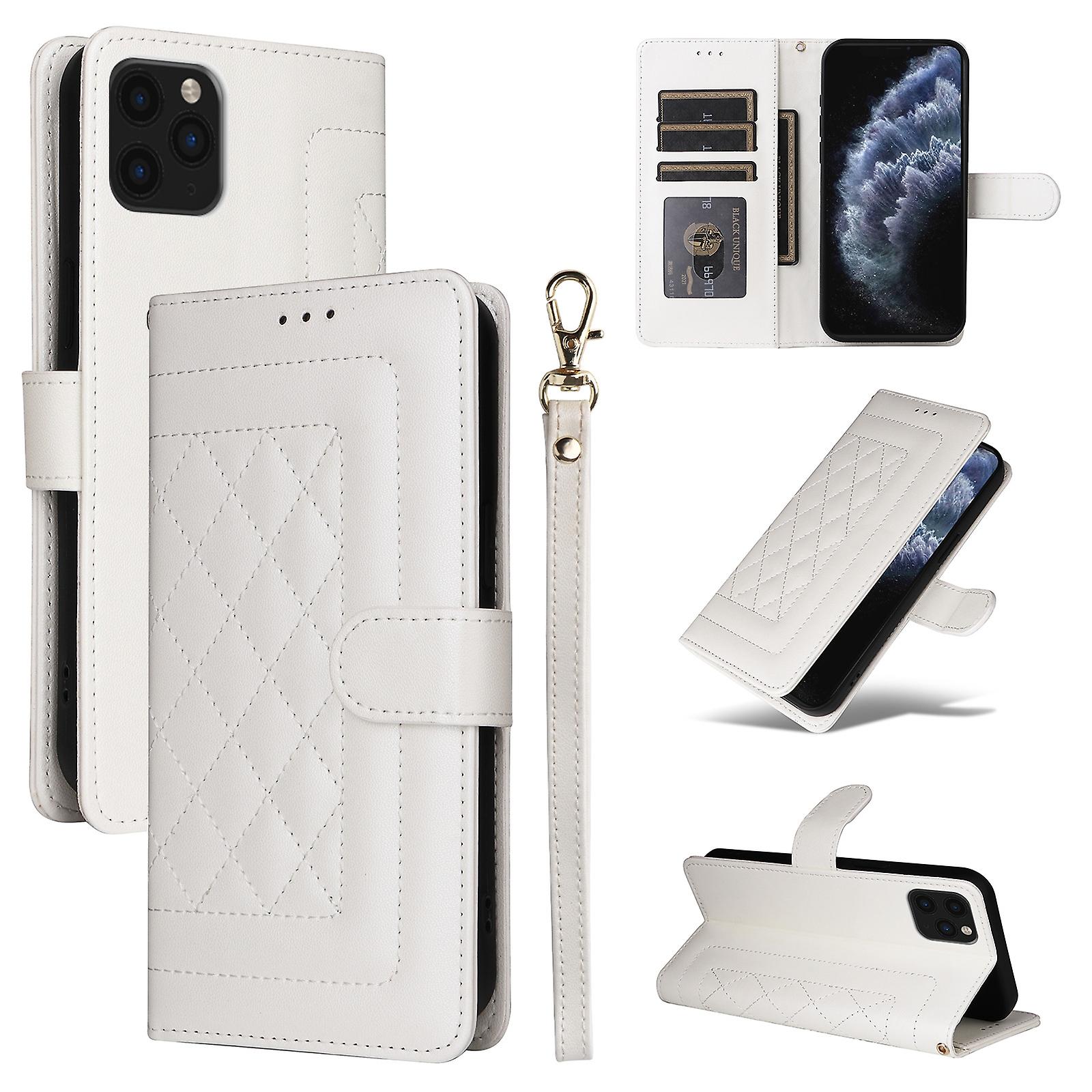 For iPhone 11 Pro Max Diamond Lattice Leather Flip Phone Case