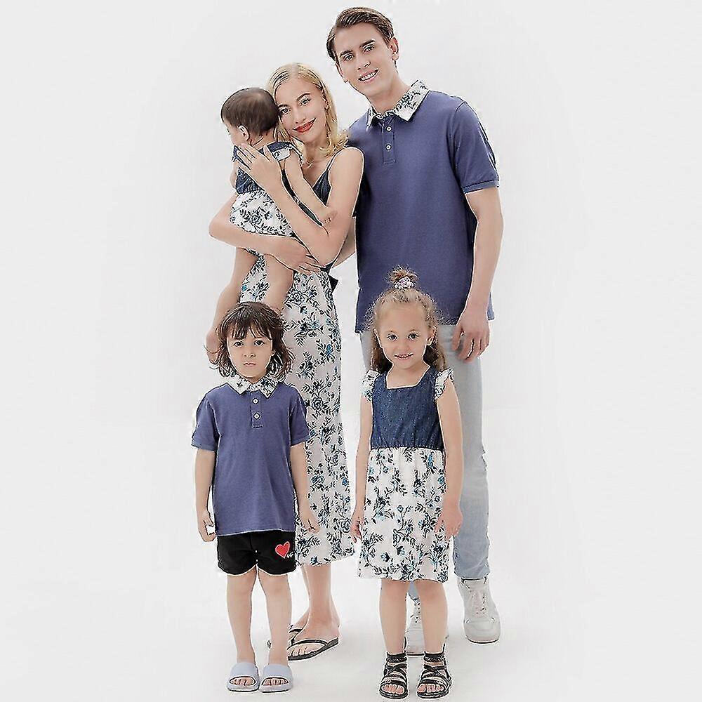 Ropa familiar Flor Madre Hija Vestidos a juego Padre Hijo