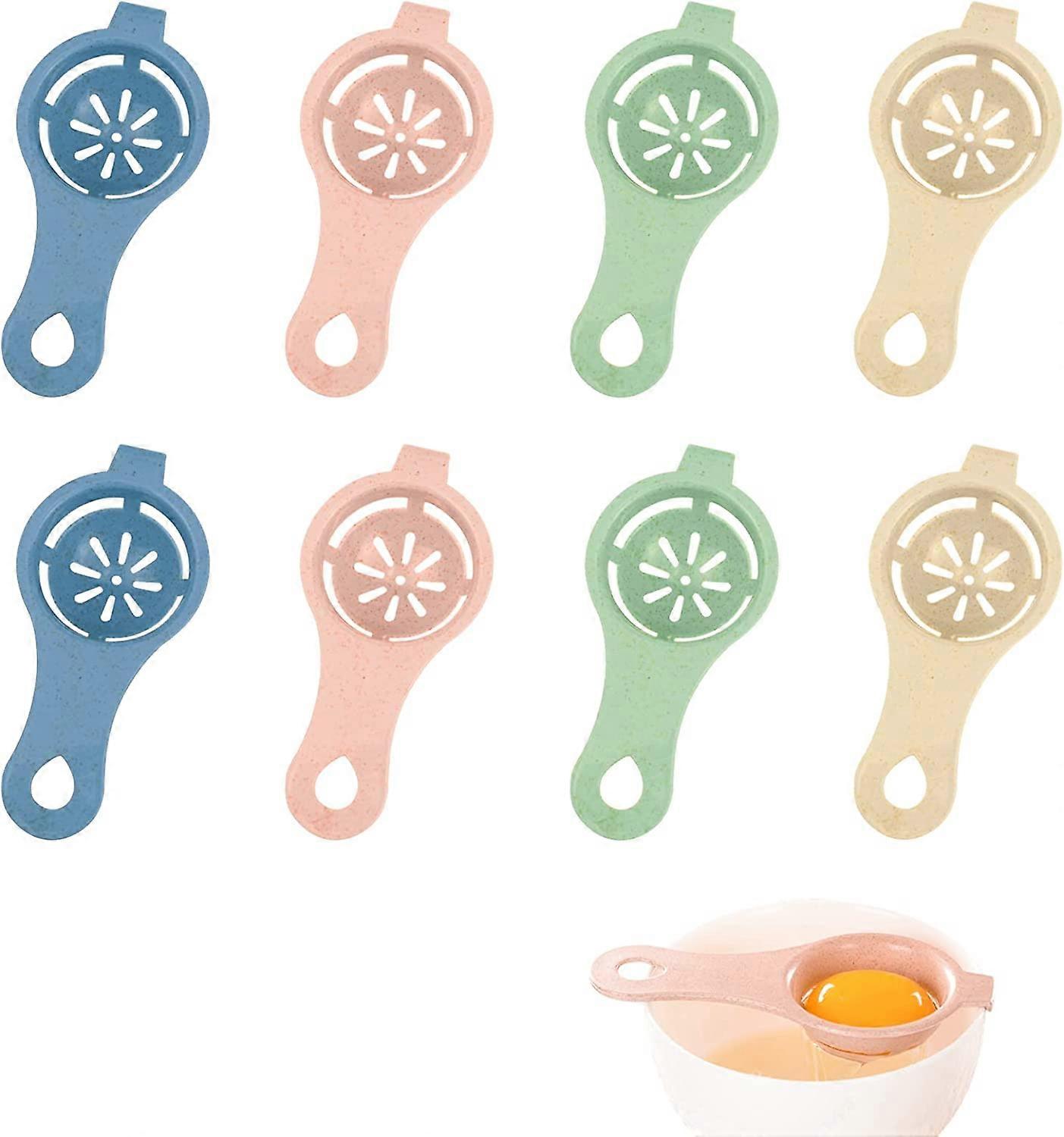 8 PACK Egg Yolk Separator Egg White Separator Easy to Use Egg White and Yolk Separator for Baking Kitchen Tool