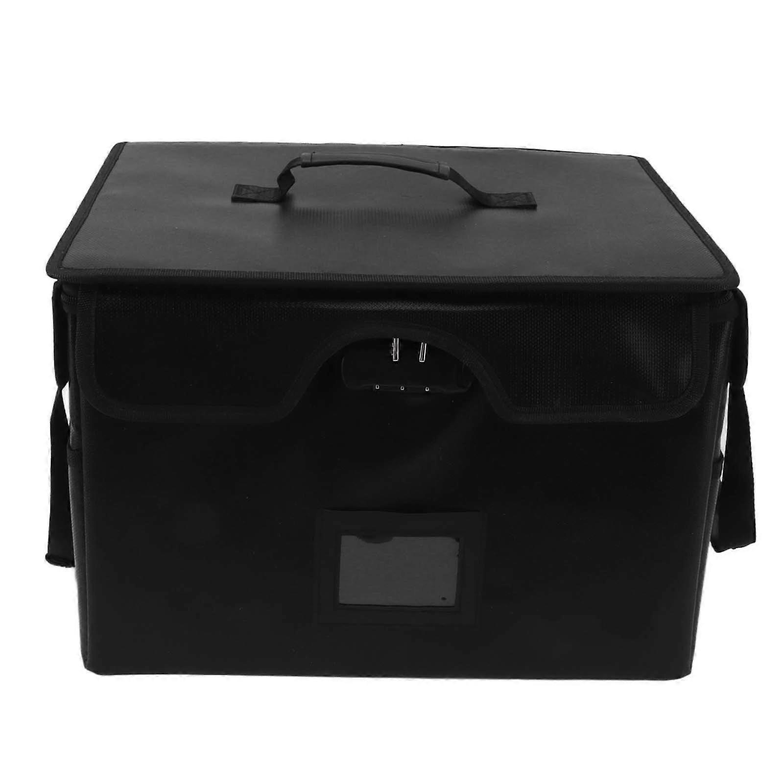 Fireproof Photo Storage Box With Lock Large Capacity Collapsible Waterproof File Storage Organizer With Handle 2000