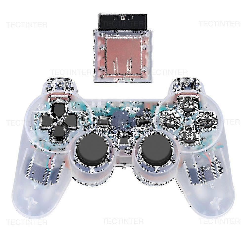 تحكم لاسلكي لسوني بلاي ستيشن 2 غمبد صدمة اهتزاز مزدوجة ل PS2 / PS1 جويباد جويستيك كونترول يو إس بي بي لعبة وحدة تحكم - جيد