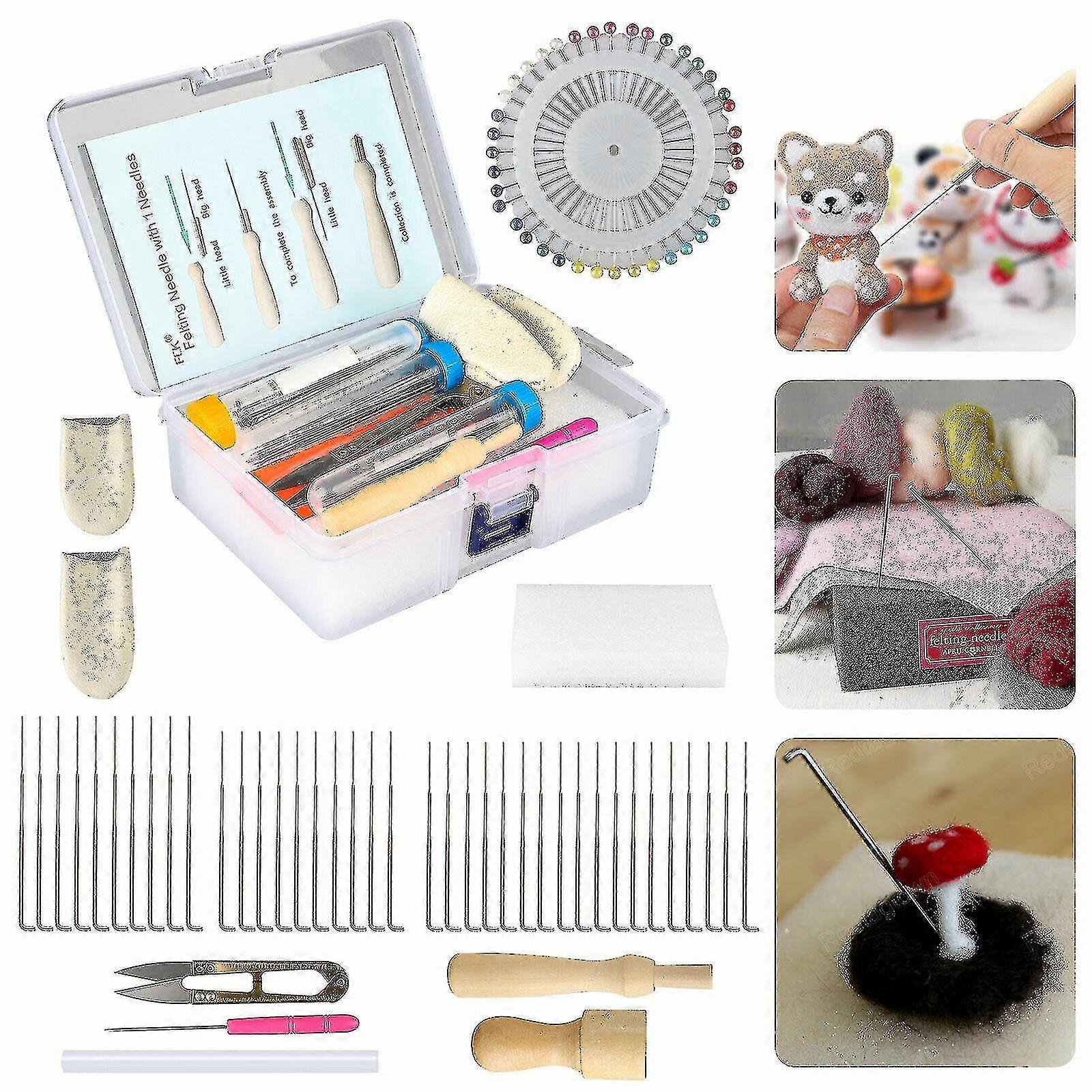 Needle Felting Starter Kit Wool Felt Tools Mat