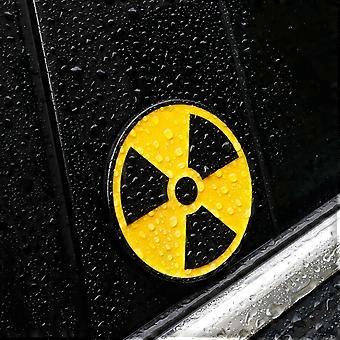 Plaque Signalétique Radioactive Nucléaire En Métal - 30,5 X 30,5 Cm - Décoration Murale Style Industriel - 11