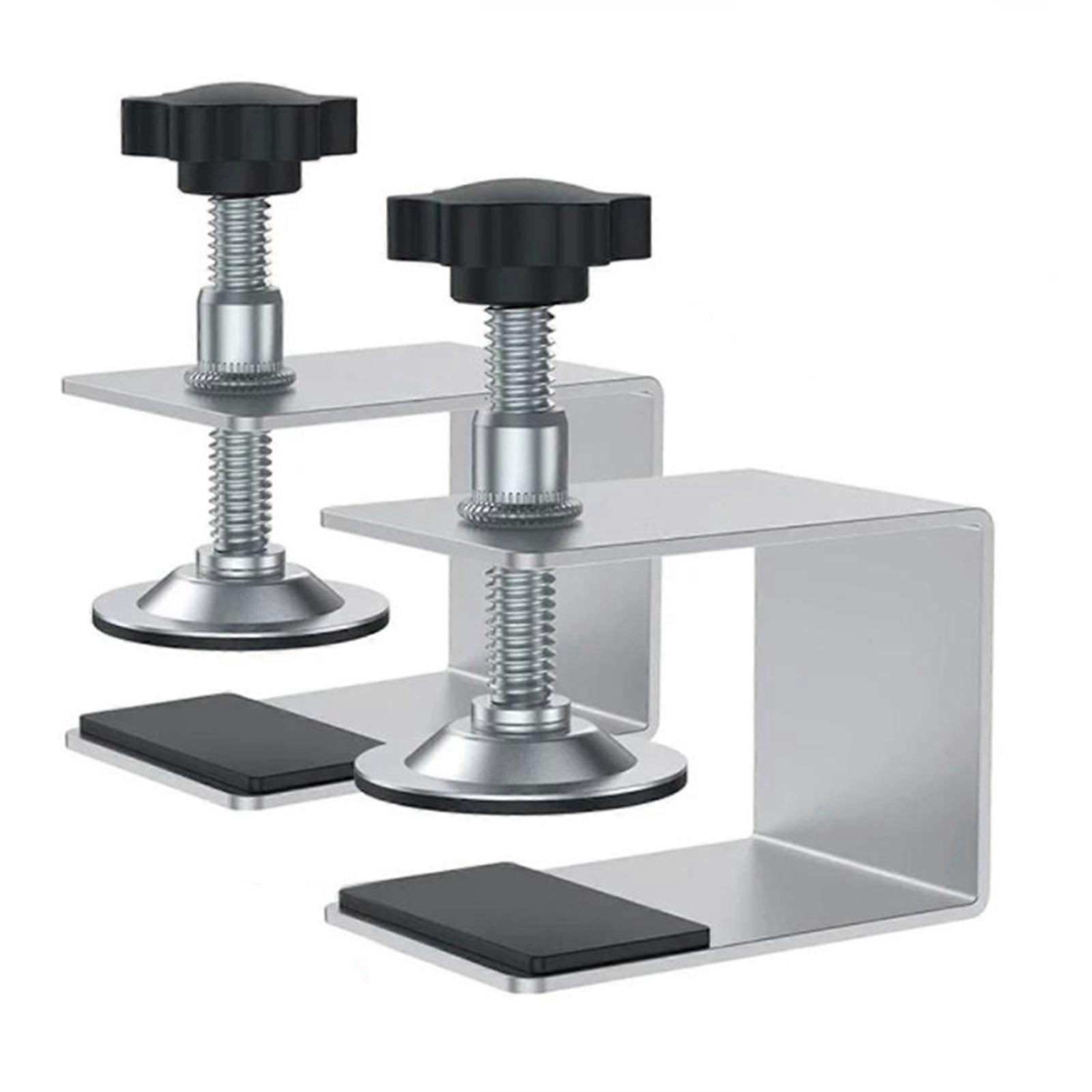 Drawer Front Installation Clamps 2pcs Thick Stainless Steel Drawer Panel Fixing Clips