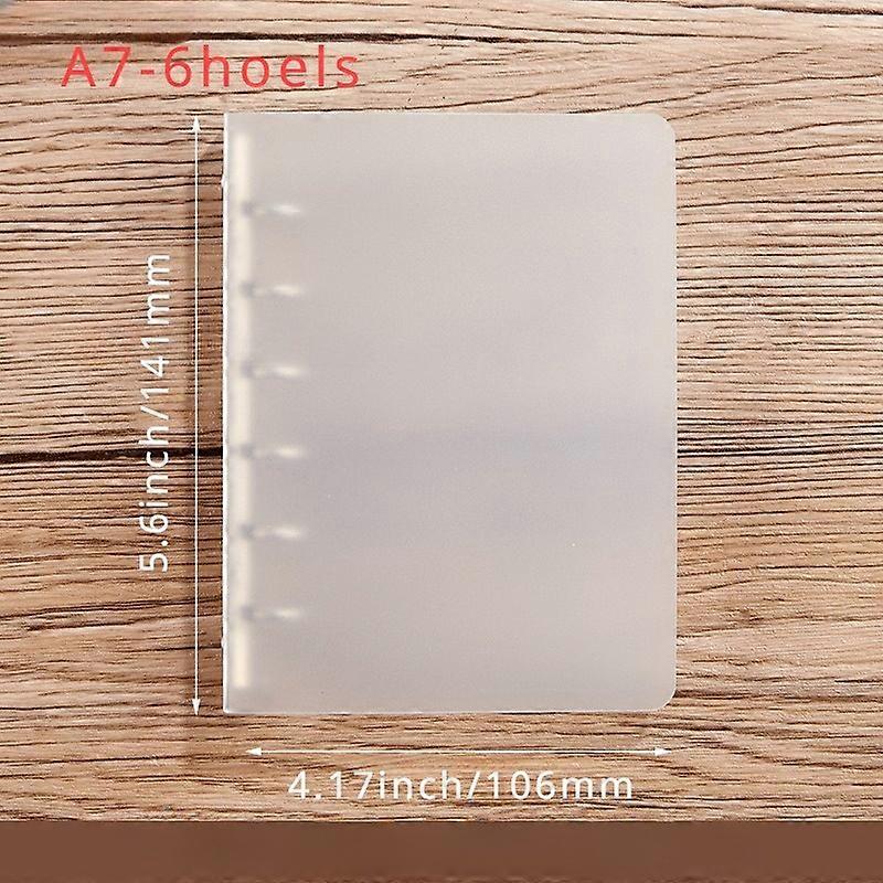 1pc A5/A6/A7/B5/A4 Transparent PP Plastic Loose Leaf Folder