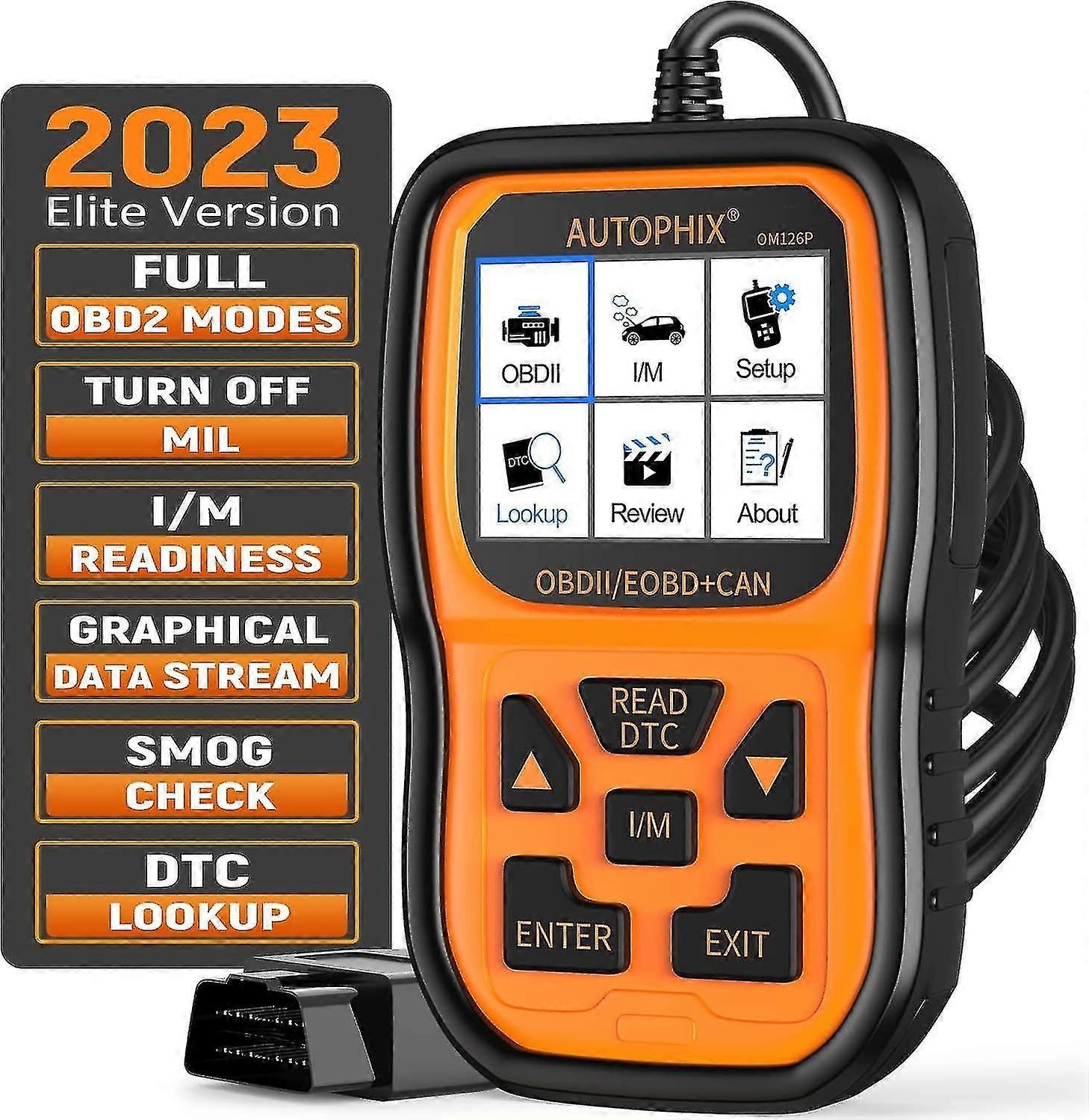 Autophix Obd2 Scanner Amélioré Om126p Lecteur De Code De Véhicule Automatique Diagnostic Vérifier Le Moteur Lumière Fo