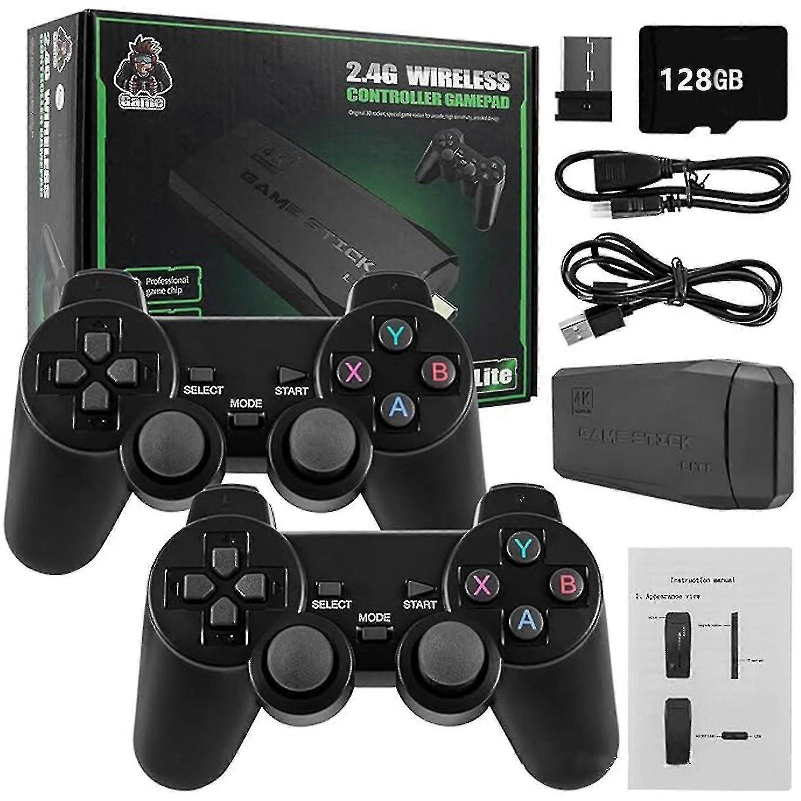 20000+ 4k hdmi tv video game stick retro spielkonsole mit 2 wireless controller 4k game stick, 100% neu