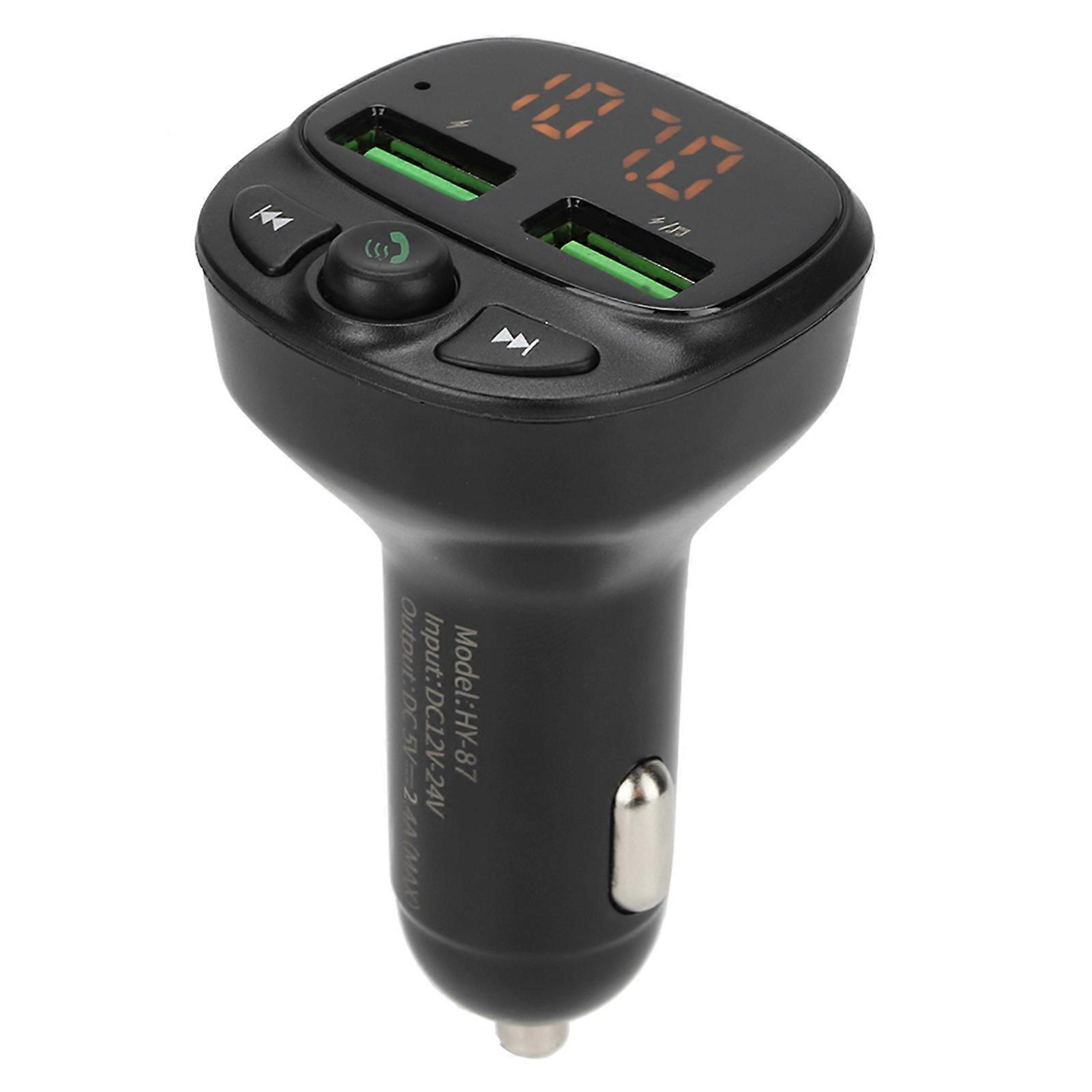 Dual USB Car Bluetooth FM Transmitter Audio Adapter Hands Free Calling MP3 Player YEMAA