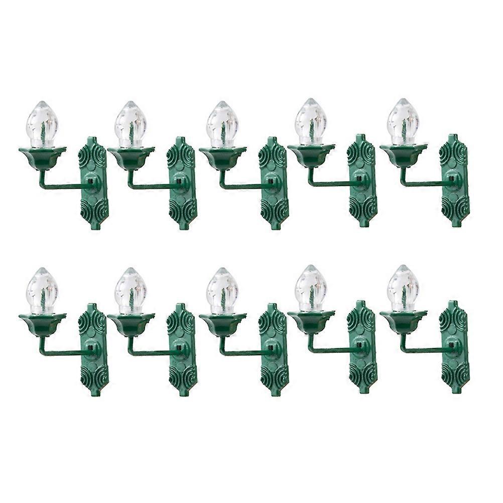 10PCS Mini Luminous Wall Lamp Models Sand Table Building DIY Materials