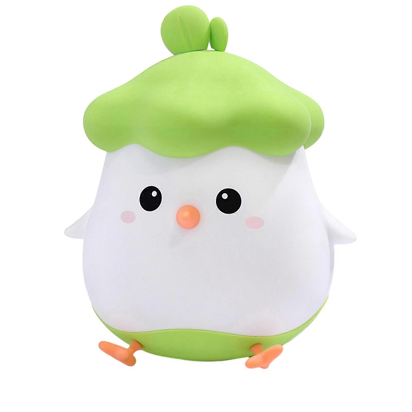 Cute Cartoon Night Lamp with Timer Dimmable Touch Control Rechargeable Silicone Bedside Light Desktop Decoration