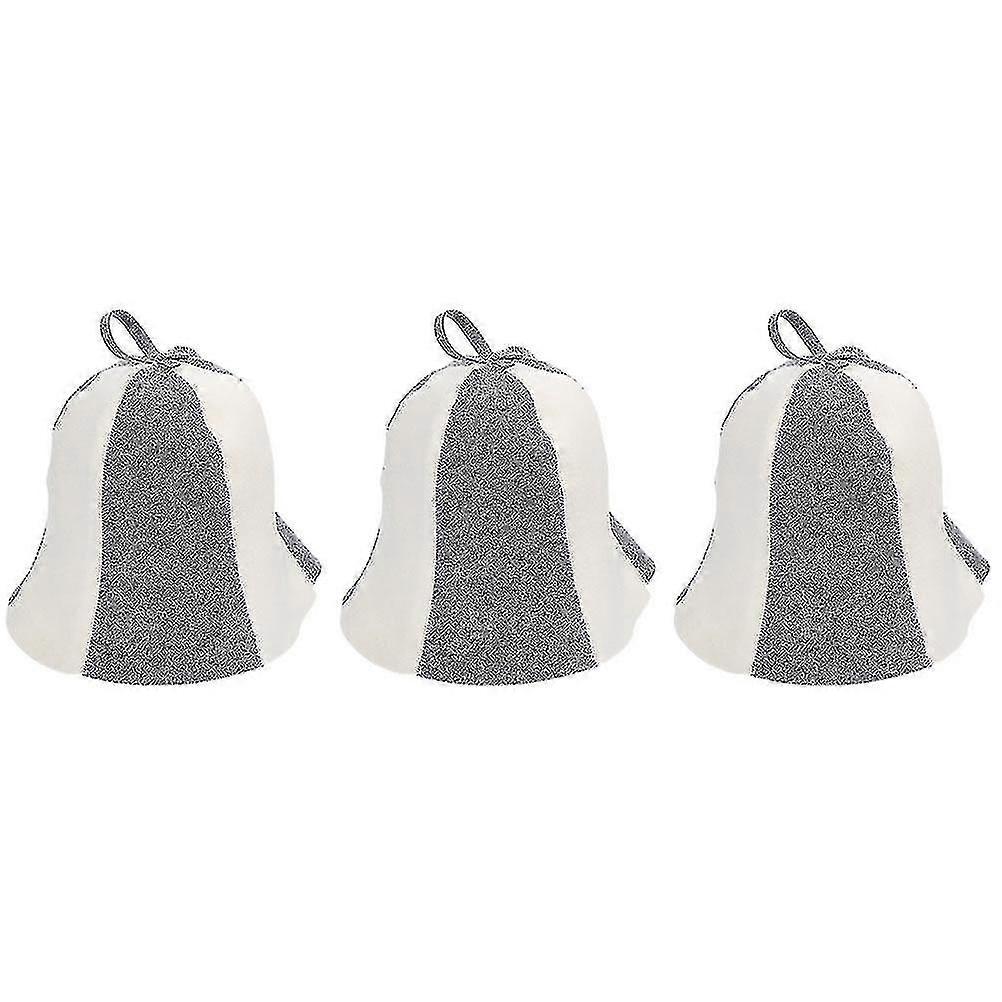 3 Pcs Felt Sauna Hats Thick Sauna Hats Protective Sauna Hats Comfortable Sauna Caps