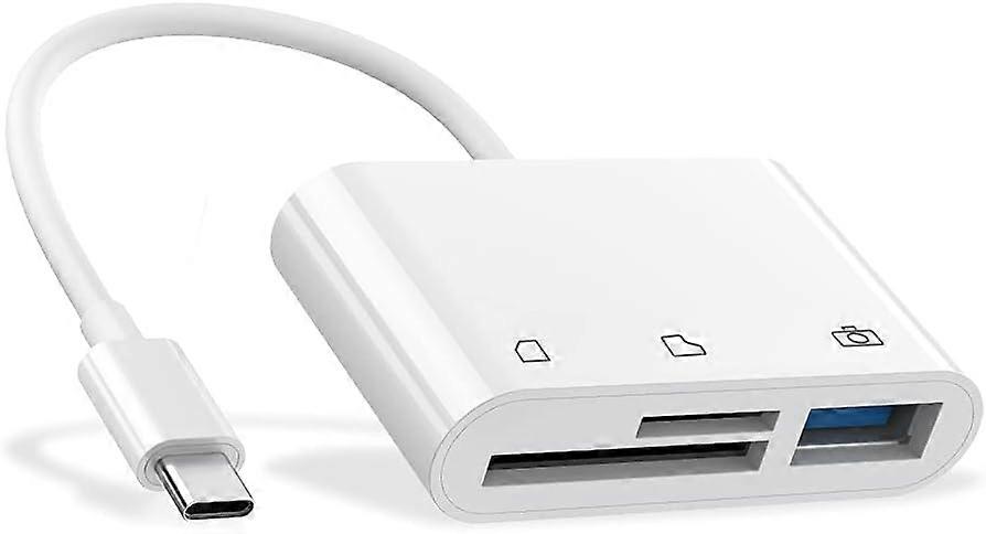 2025 New memory card reader, compatible with iPad Pro, MacBook Pro/Air,3-in-1 USB camera reader