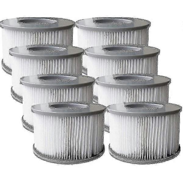 Pack of 8 replacement filter cartridges for Mspa inflatable pool, Ruikalucky jacuzzi