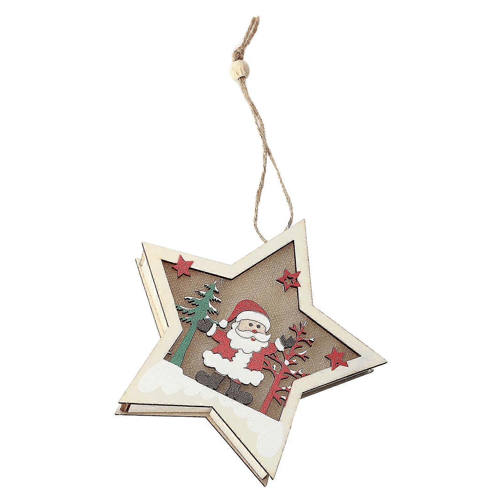 Étoiles de Noël Pendentif Gleamy Pendentif à la mode Suspendable Handiworks pour l’intérieur (Santa Clauses)