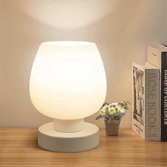 Touch Bedside Table Lamp Bedroom Nightstand,Warm LED Bulb, 3 Way Dimmable Gifts
