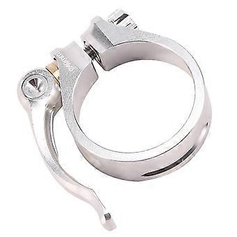 40mm Bicicleta tija Abrazadera Tubo de sillín Bicicleta plegable de liberación rápida para accesorios de bicicleta, plata