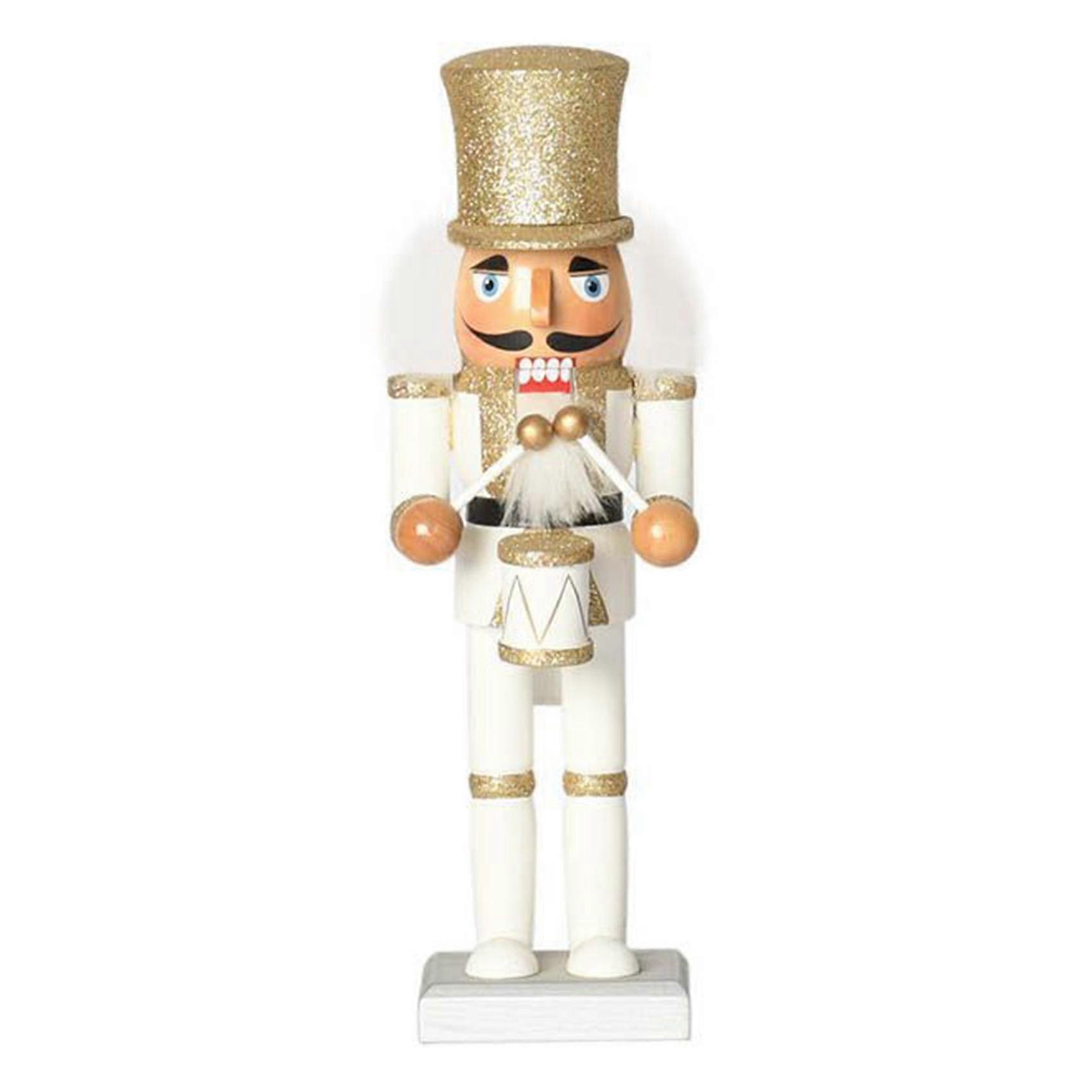 26cm Wooden Nutcracker Puppet Doll Christmas Nutcracker Puppet for Home Office Decoration