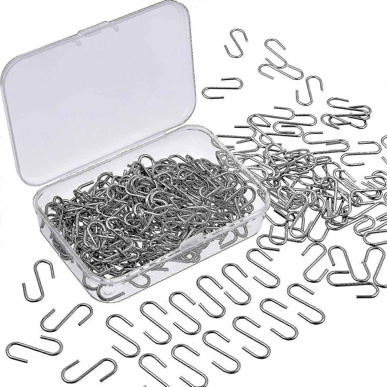 150 Pieces Mini S Hooks Connectors Metal S Shape Hook Hangers With Diy Crafts Storage Box