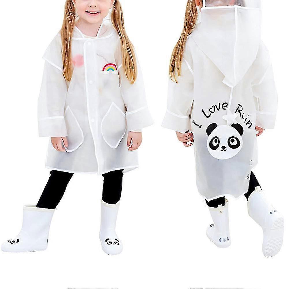 children's raincoat, children's poncho, panda raincoat