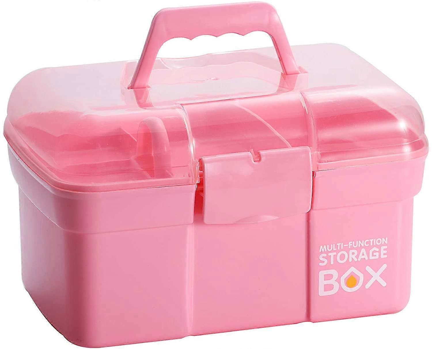 2024  11'' Plastic Storage Box with Removable Tray, Multipurpose Organizer and Storage Case