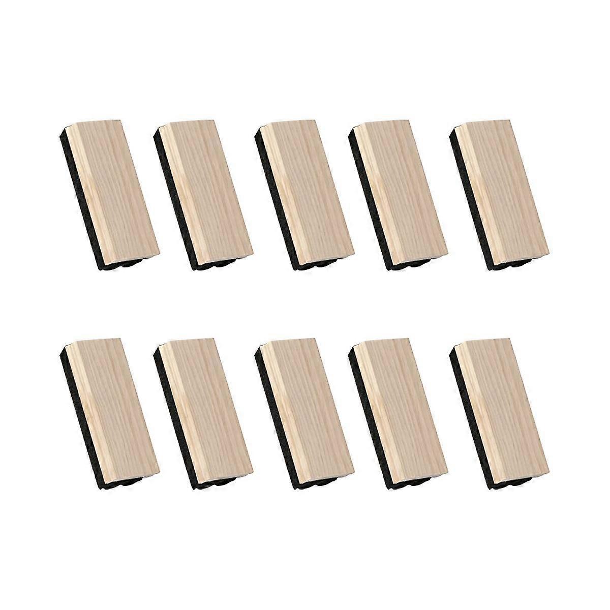 10 Pack Chalkboard Erasers Wool Felt Eraser Dustless Wood Chalk Eraser Blackboard Eraser Cleaner Te