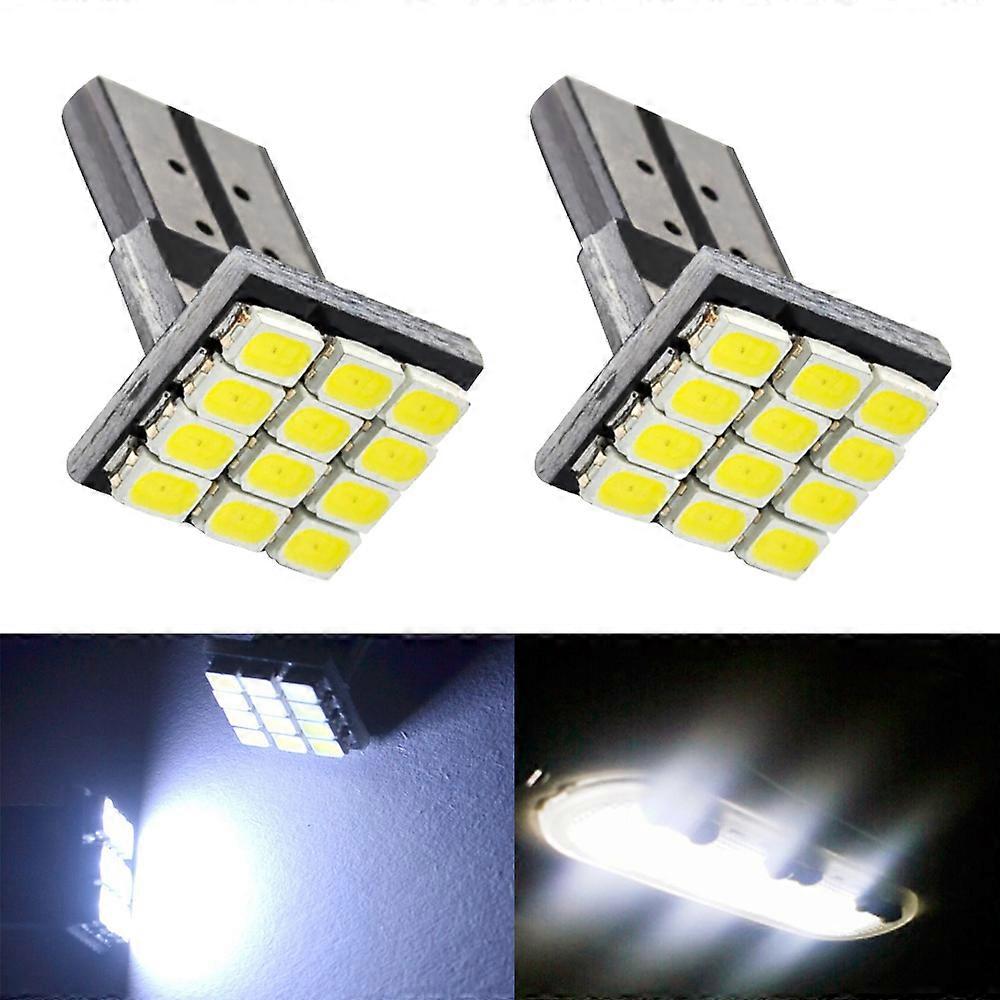 10X T10 W5W 12SMD 1206 Car Wedge White LED DC 12V Canbus No Error Decoder External Lights License Plate lamp Corner Backup Lamp